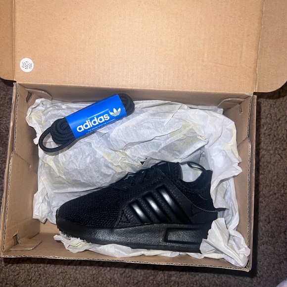 BLACK ADIDAS SNEAKERS Toddler SIZE 7K - Picture 3 of 4